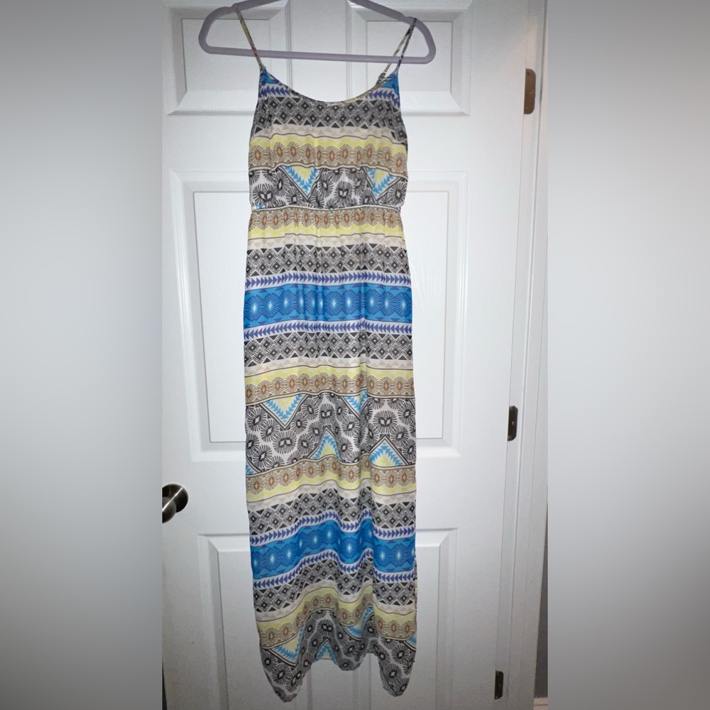 Multi color spaghetti strap dress from Old Navy. Size S.